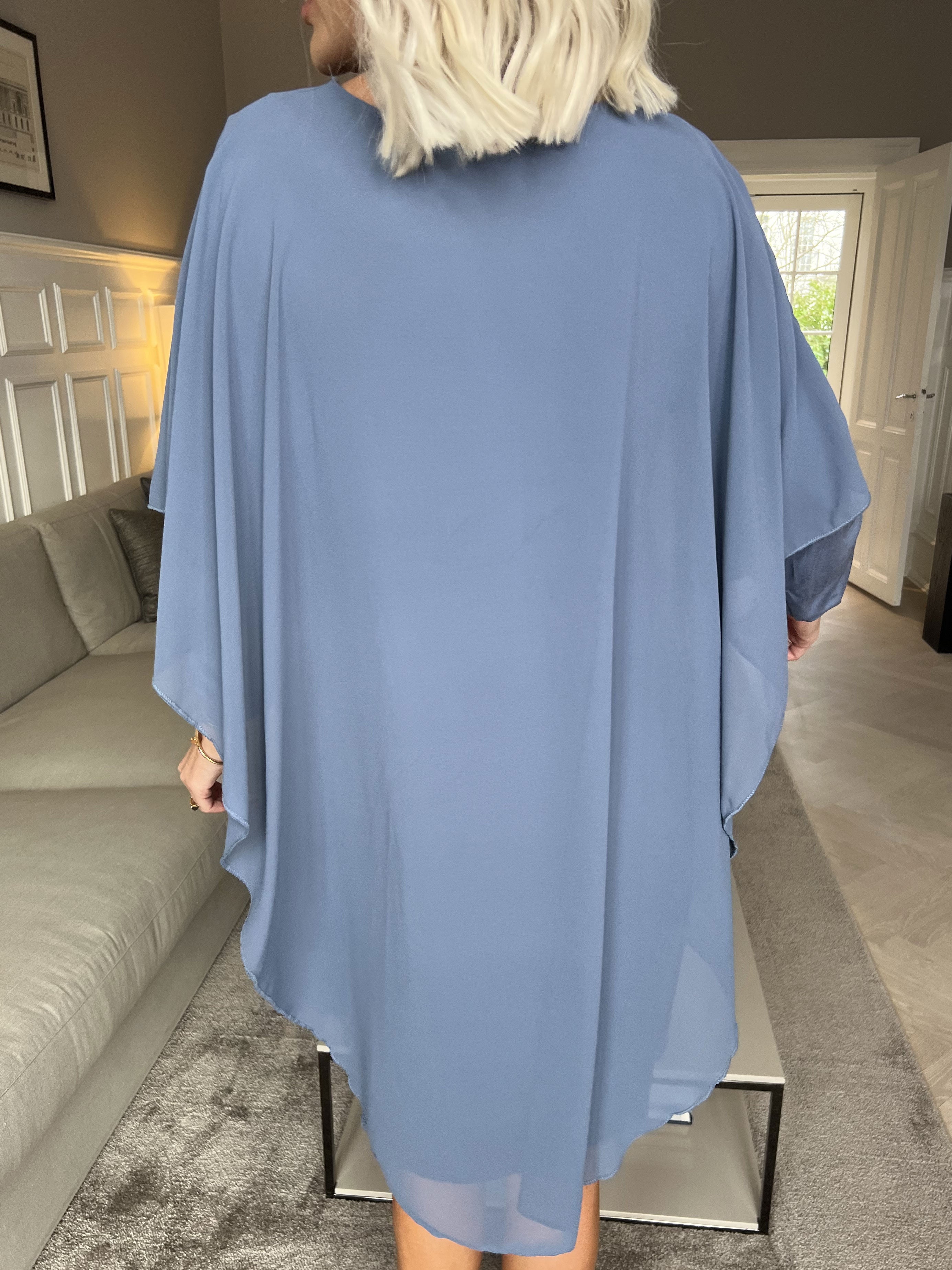 Kenya Long Sleeve - Tunikakjole med chiffonlag